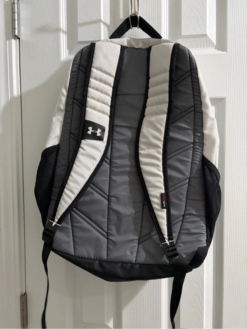 Under Armour Hustle  White and Black Men's Backpack with Storm Technology